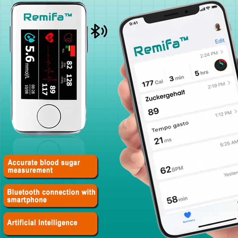 🩸【OFFICIAL STORE】Remifa™ Präzisions-Glukoseüberwachung Premium 👨‍⚕️Non-invasives medizinisches Gerät + exklusives Geschenk [99.9% Genauigkeit]