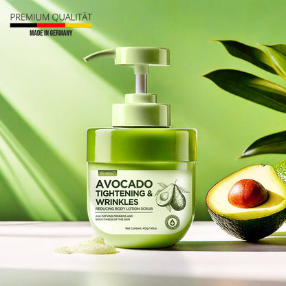 flysmus™ Avocado Straffendes & Falten reduzierendes Körperlotion-Peeling (🇩🇪 DDG Recommended)