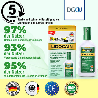 🇩🇪Offizieller Shop: flysmus™ Lidocain 5-Minuten Schmerzlinderung Heilspray👨‍⚕️BfArM zertifiziert✅Reduzierung von Gelenkschwellungen, Schmerzen, Steifheit, Rötungen, Wärme, Empfindlichkeit und Gelenkermüdung