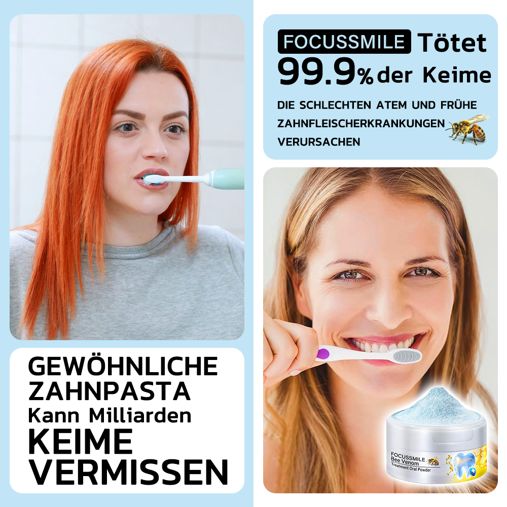 💥 Furzero™ Focussmile Bienengift Behandlung Pulver zum Einnehmen 🦷 (BZÄK empfohlen)