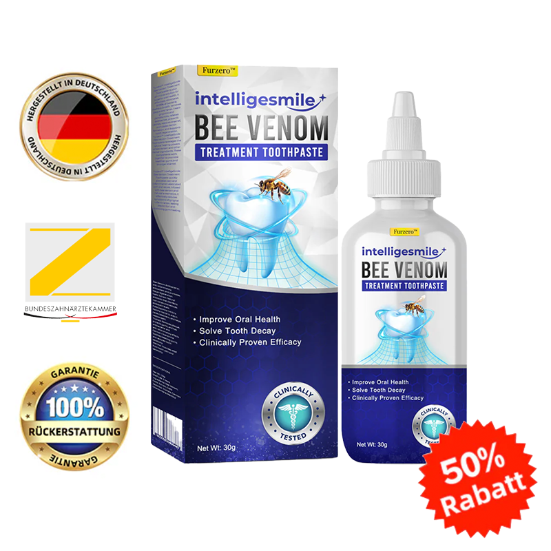 🇩🇪Furzero™ IntelligeSmile Zahnpasta mit Bienengift 🐝 (BZÄK / KZBV) Zugelassen